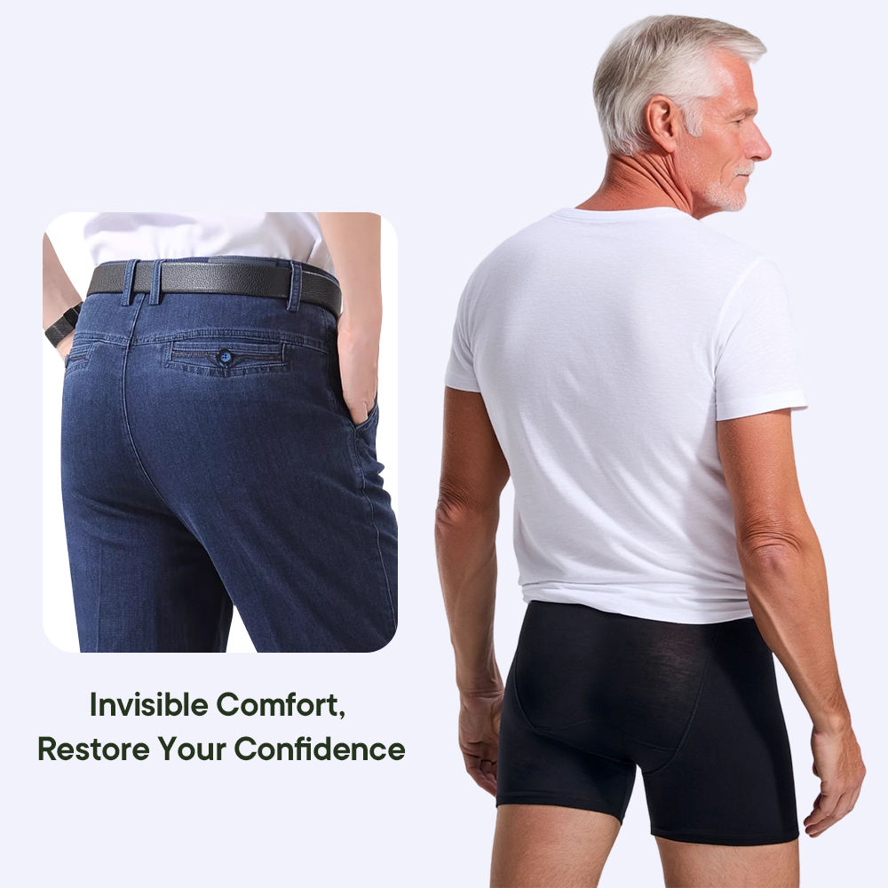 Washable Reusable Men's  Leak-Proof Boxer Briefs