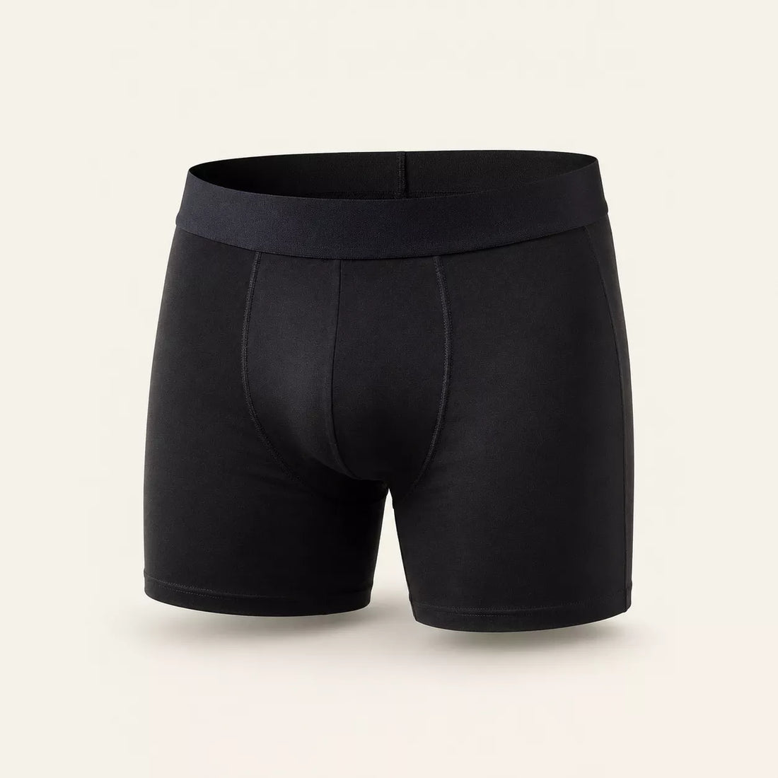 Boxer anti-fuite urinaire noir Hardi Homme vu de face, coupe classique