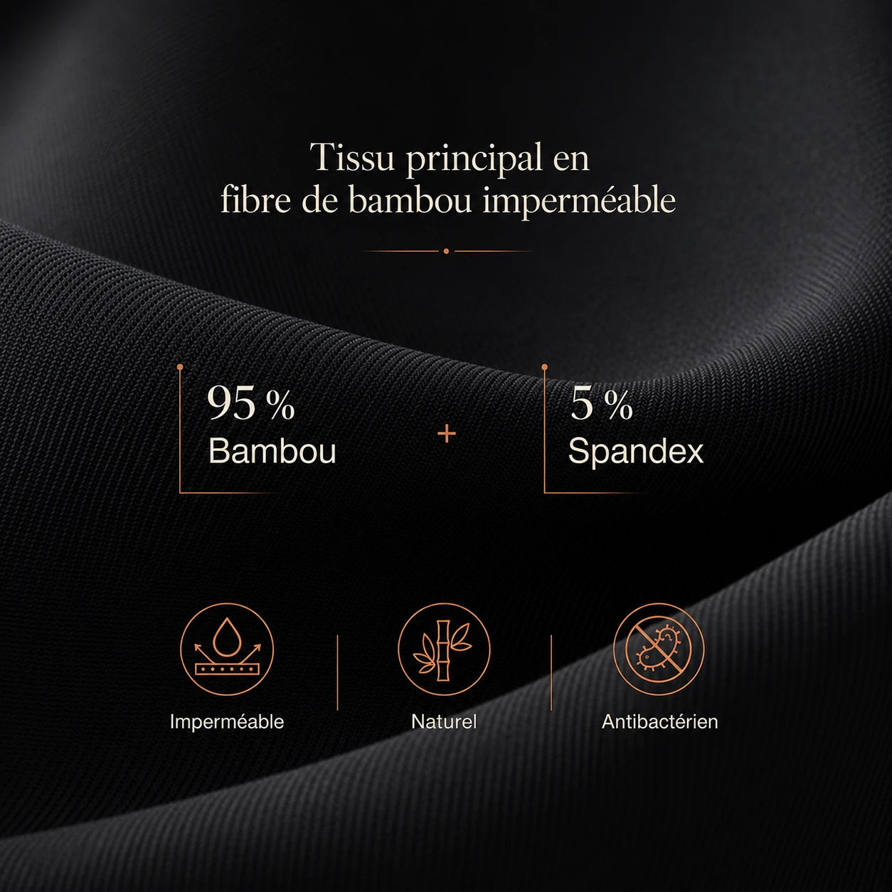 Tissu principal du boxer Hardi Homme en fibre de bambou imperméable