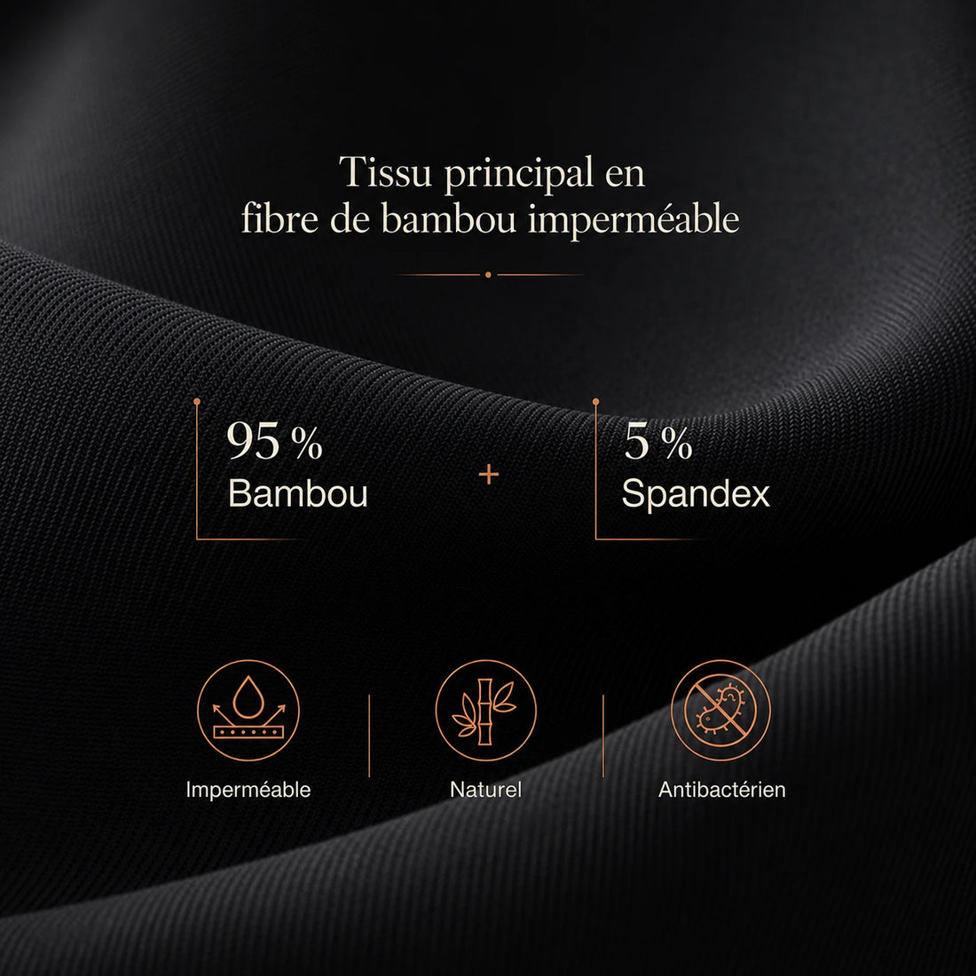 Tissu principal du boxer Hardi Homme en fibre de bambou imperméable