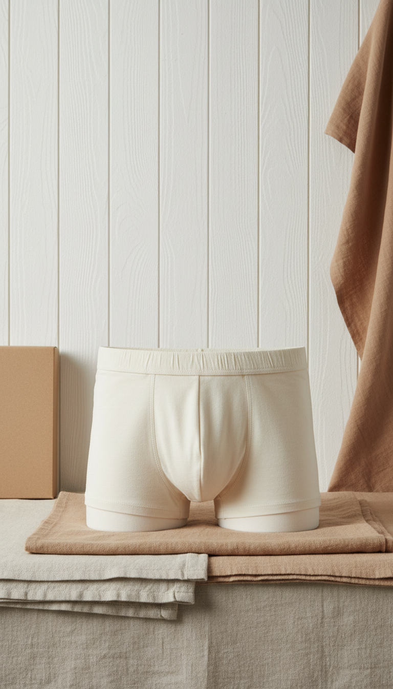 Boxer classique ivoire mat